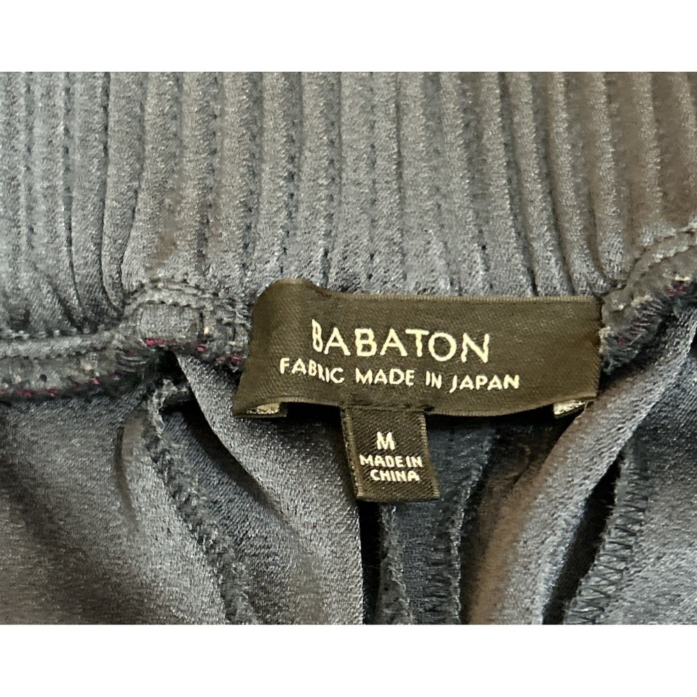 Babaton Solid Blue Joggers Elastic Waist Pull On Women's Size Medium Ribbed Trim - Picture 4 of 7